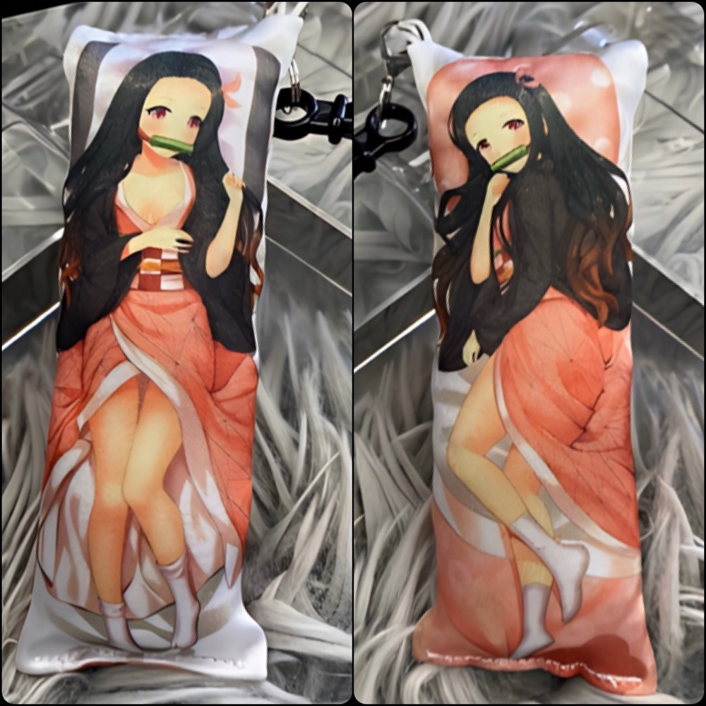 Handmade Anime Nezuko Kamado Body Pillow Plush Keychain